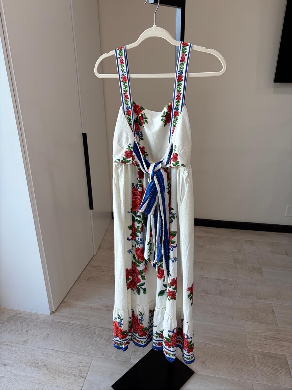 Farm Rio Off-White Flower Tapestry Maxi Dress - Picture 9 of 12